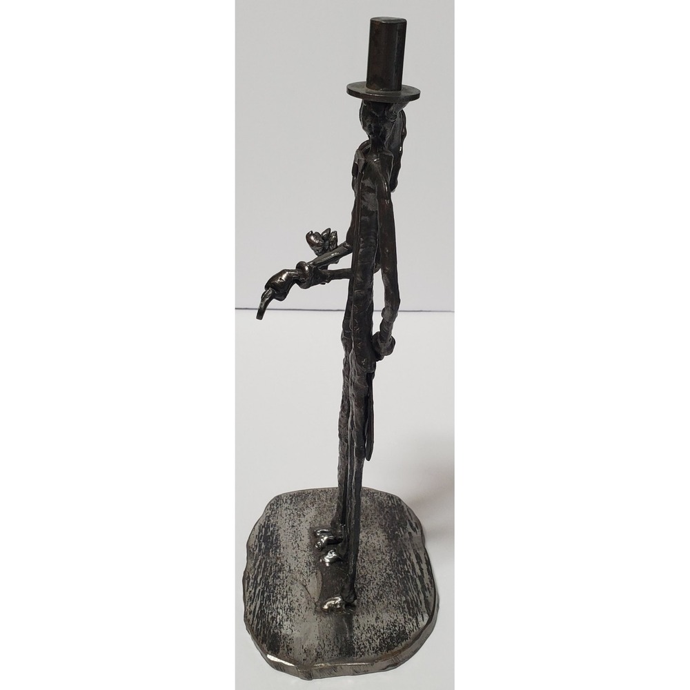 John McPhail Wedding Sculpture Scotland Metal Bride & Groom Top Hat Veil Flowers - Picture 3 of 9